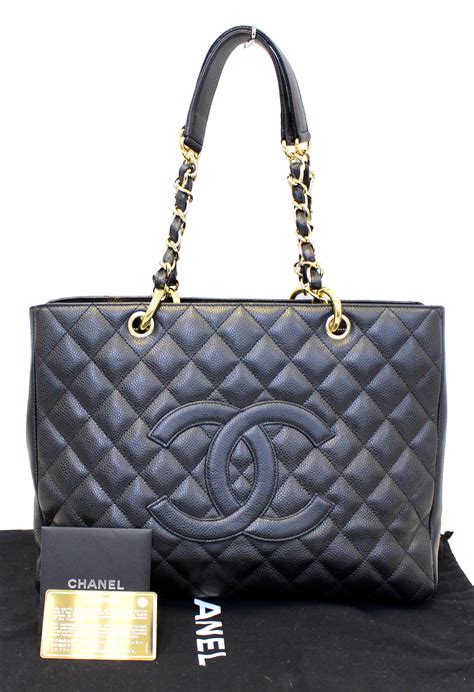 black leather chanel handbags|large Black Chanel handbag.